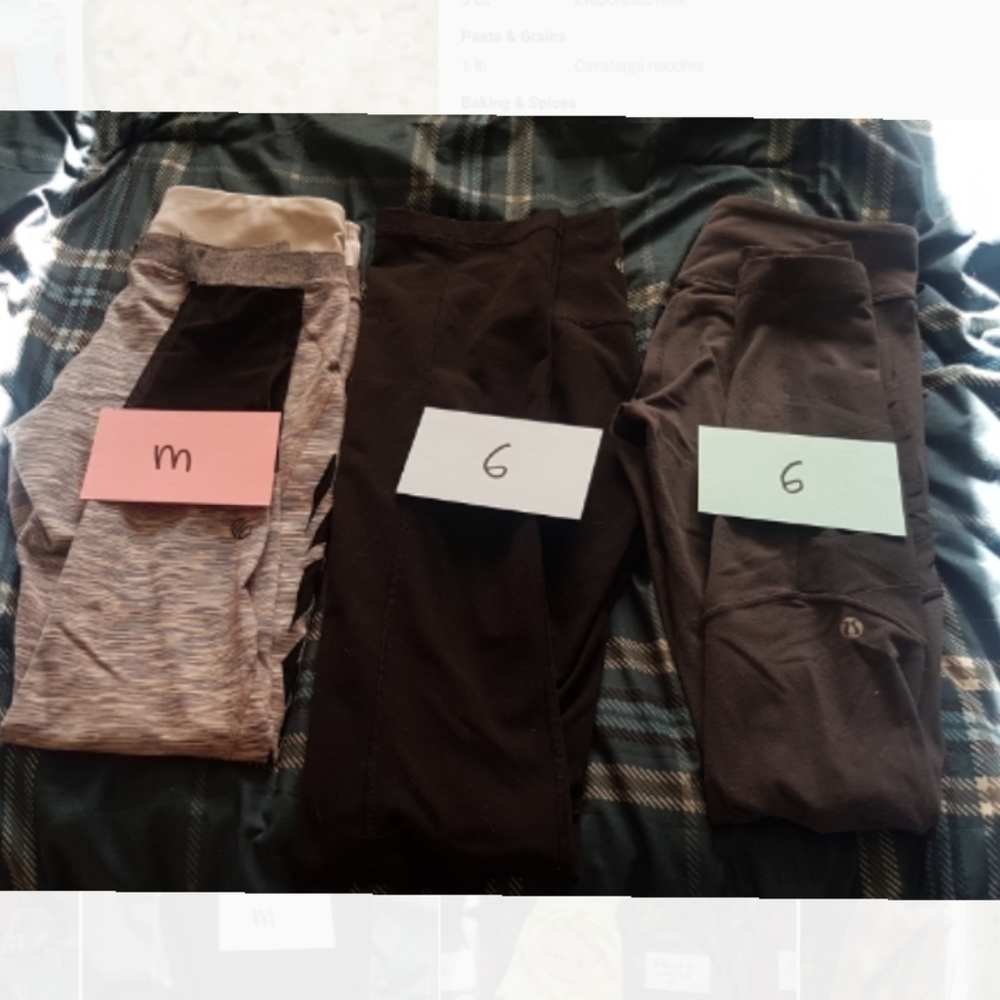 3 pairs of leggings